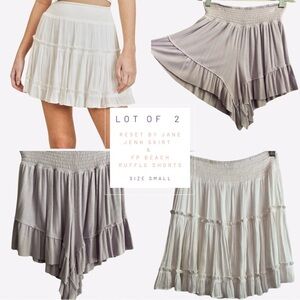 🌟LOT of 2🌟 - RESET BY JANE JENN SKIRT & FP BEACH RUFFLE SHORTS - small